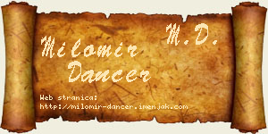 Milomir Dancer vizit kartica
